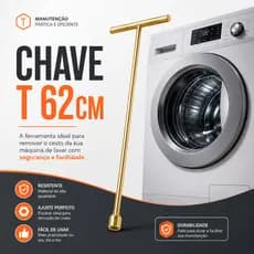 CHAVE 10mm LONGA 62cm PARA REMOÇAO DO CESTO DE MAQUINA DE LAVAR BRASTEMP CONSUL