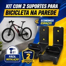 Kit 2 Suporte Bike Parede Horizontal Fixo Resistente Bicicleta Facilidade otimização pratico