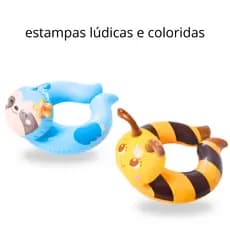 Boia Infantil Inflável Intex Animalzinho Zoo 58x55cm | Boia de Cintura para Piscina e Praia Crianças 3 a 6 Anos