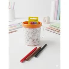 Kit Canecas Acrílicas Coloridas Personalizadas Vamos Colorir Rosca Resistente Lembrancinhas Festa Infantil Educativo Cor