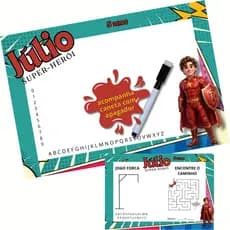 Lousa Mágica Infantil Personalizada com Caneta e Apagador | Lembrancinha de Festa Infantil Qualquer Tema 20x14 cm