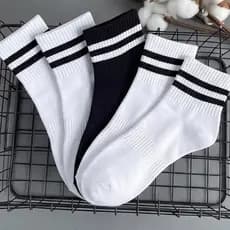 12 pares de meia  termica  feminina cano medio branca soquete algodão