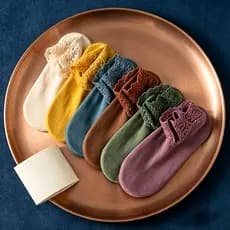 Meias Rosas Femininas Inverno Cano Médio  Fio 60 Pelúcia Térmica Antiderrapante Básicas Para Bota e Tênis