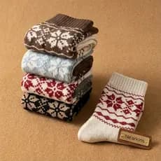 kit 12 pares  Meias de lã felpadas térmicas aquecedoras unissex cano médio inverno quentinhas para casa envio Brasil