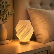 Abajur Luminária com Lampada LED para Quarto,sala e escritorios  em Espiral moderno