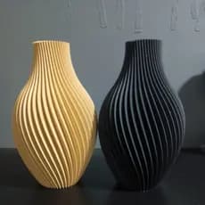 Vaso Decorativo espiral l Moderno Preto 21 cm de altura