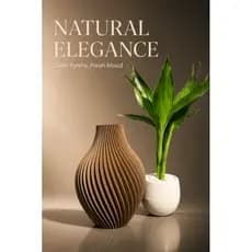 Vaso Decorativo Moderno 15cm • Minimalista em PLA • Decoração Sala, Quarto ou Escritório Casa