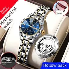 relogio feminino luxo relogio feminino Swiss automático puro relógio mecânico senhoras relógio de aço tungstênio feminin