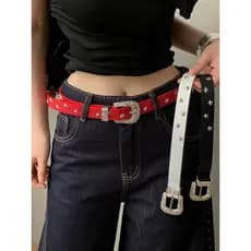 cinto feminino largo cinto feminino Americano Retro y2k estrela cinto feminino 2026 novo estilo quente menina estilo mod