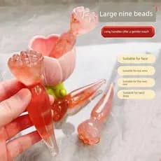 Lótus fofo tendão vara olho massageador pescoço linha facial meridiano escova raspagem saco de olho beleza facial vara p