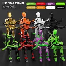 Variedade magnética luminosa boneca Multi-articular móvel DIY montagem manequim ornamento modelo brinquedo sorte 13 bone