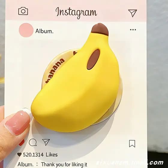 magsafe popsocket griptok magsafe Japão Japão Coreia INS Estilo Criativo 3D Tridimensional Fruta Banana Forma Engrossado