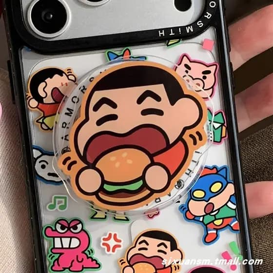 magsafe popsocket griptok magsafe Nicho Fun INS Style Funny Line Cartoon Cute Crayon Shin-Chan Burger magsafe Airbag mag
