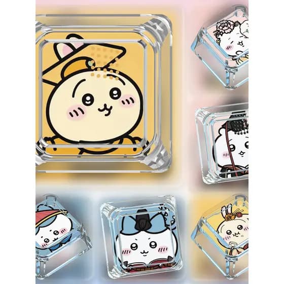 Usaqi Palace Keycap Único Ikawa Xiaoba Criativo Eixo Cruz Dos Desenhos Animados Bonito Teclado Mecânico Transparente