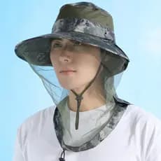 boné boné masculino Máscara de malha anti-Mosquito guarda-sol chapéu masculino feminino verão ao ar livre aba grande a