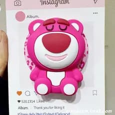 magsafe popsocket griptok magsafe Japão Japão Japão Coreia INS Style Toy Story Cartoon Cute Strawberry Bear Boneca tridi