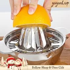 Gogoshopp-br Espremedor de frutas cítrico manual de aço inoxidável de grande capacidade espremedor de limão e laranja