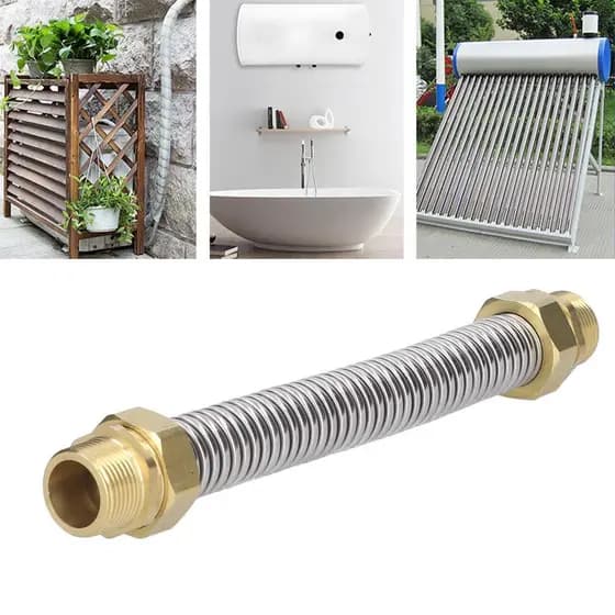 Gogoshopp-br Mangueira ondulada para aquecedor de água de bobina de ventilador de ar condicionado - Tubo de fole de aço