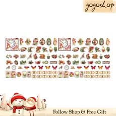 Gogoshopp-br 100 folhas de adesivos vintage vitorianos à prova de desbotamento para caderno de scrapbooking