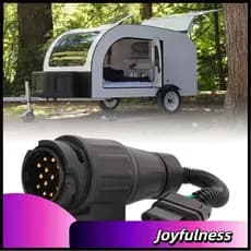 Joyfulness-br joyness-br 13 Way to 4 Trailer Adapter Plug EU Round US Flat Connector Conversor Conversão para RV