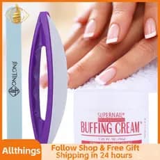 allthingss-br Blocos de buffers de unhas para unhas Kit de polimento de manicure Creme de polimento de arte + Buffer de