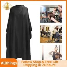 Allthingss-br OPPWONG Capa de barbeiro suave avental de cabeleireiro fivela ajustável para corte de cabelo salão de