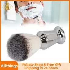 Allthingss-br Escova de espuma sintética para barba, remoção suave de resíduos para salão de beleza