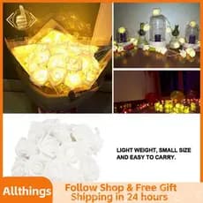 allthingss-br Luzes de flores Dioche 3 metros 20LED USB corda artificial rosa fada para quarto Natal dia dos namorados