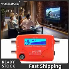 findgoodthings-br Localizador de sinal de satélite e TV 2 em 1 LCD Medidor de força de antena digital portátil com