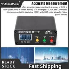 findgoodthings-br Medidor SWR 120W de potência digital com display OLED para entusiastas de rádio amador