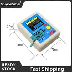 findgoodthings-br Testador de transistor Medidor de capacitância multifuncional com detector verificador automático