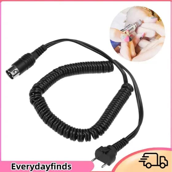 Everydayfinds-br Everydayfinds-br Broca de unha Peça de mão Cabo de alimentação Conector de acessórios para máquina de