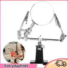 Everydayfinds-br Everydayfinds-br Clip Craft Stand Jóias Lupa Rotativa 5X Ampliação Acessório com 2 Grampos Ajudando