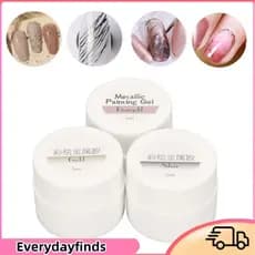 Everydayfinds-br Nail Art Fio Desenho Gel 3 Cores Linha Puxando Polonês Pintado Metálico para Salão GelNail