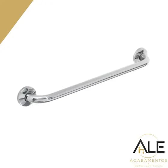 Alça de Apoio Banheiro Barra Inox 40cm Cadeirante Idoso Deficiente