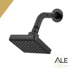 Chuveiro Ducha Articulável ABS Preto  Ajustável 1/2 Alta Pressão Fácil Instalação Design Moderno