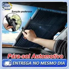 Protetor Solar Carro Parabrisa Quebra Sol Painel Tapa Sol Veiculo Reduz Calor no Interior, Universal