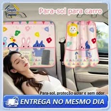 Protetor Solar Cortina para Carros Infantil Bebê Com Protetor Térmico Proteção Solar Tela Armazenamento Universal