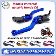 Manete Esportivo C/Regulador Honda Cg Fan Titan Disco 125/150/16 Regulagem Freio Lona Par