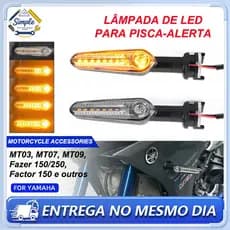 Pisca Seta Led Sequencial Yamaha contínuos em LED Mt03 Mt07 Mt09 Fz150 Fz250