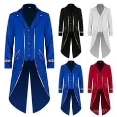 Steampunk Longo Retro Tailcoat Smoking Medieval Príncipe Vitoriano Gótico Roupas De Halloween Para Crianças Adultas RW2J