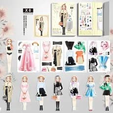 Boneca Magnética Com Vestido De Papel De Princesa , Brinquedos De Simulação , Atividades De Viagem De Carros De Estrada