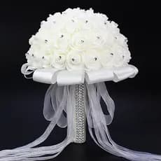 Buquê De Casamento XYY Rosas Portáteis Para Cerimônia De Noivado , Flores Artificiais Noivas E Damas De Honra MRAX WVKK