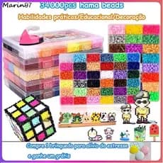 34000 Peças 2.6 Mm Perler Hama Beads/Artesanato Infantil/Melhora A Concentração Feijão Lele/Mágico Criativo Brinquedos E