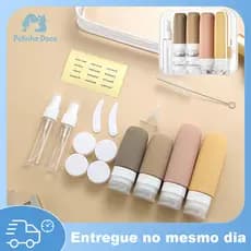 Kit 4/16 Garrafas De Silicone Dispensadoras Portáteis 90ml Para Viagens