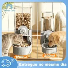 Alimentador e Bebedouro Automático Para Gaiola - Cães, Gatos, Coelhos e Outros Pets