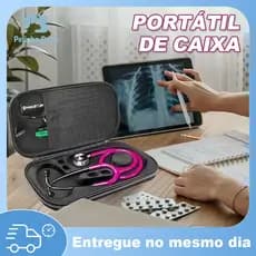 Estojo Portátil EVA Para Estetoscópio Com Zíper Protetor Universal Médico Alta Qualidade