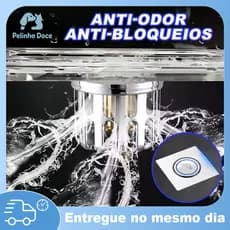 Ralos Inteligentes Click Quadrado Prata Inox Banheiro Lavabo Veda Cheiro