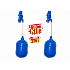 Kit Torneira Boia Universal P/ Caixa d Agua 1/2 e 3/4 Rosca Externa