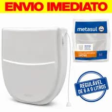 Caixa de Descarga P/ Vaso Sanitário C/ Cordinha Suspensa Econômica 9 Litros